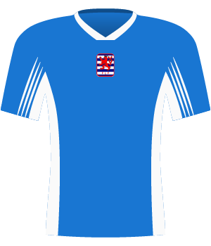 Koszulka Luksemburga w meczu z Polską u siebie (el. Euro 2000)