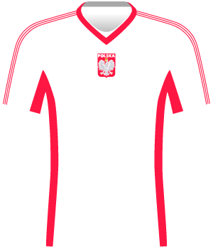 Koszulka Polski w meczu z Anglią na wyjeździe (el. Euro 2000)