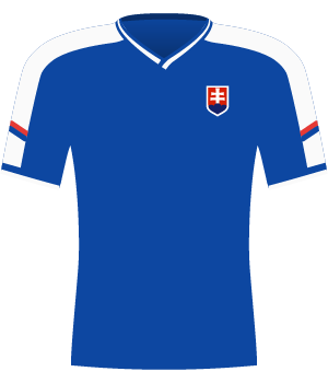 Koszulka Słowacji z eliminacji mistrzostw Europy 1996.