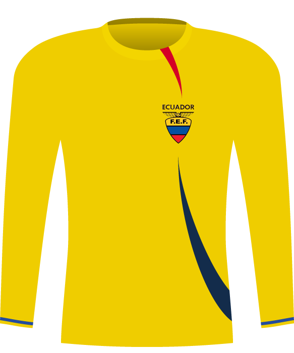 Żółta koszulka Ekwadoru z 2010 roku.