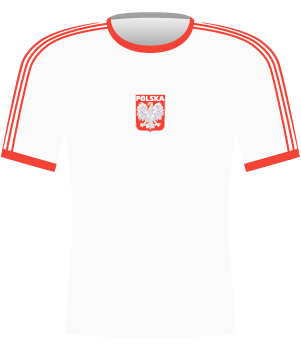 Koszulka reprezentacji Polski z eliminacji ME 1988.