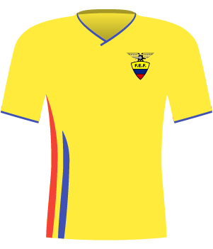 Żółta koszulka Ekwadoru z 2005 roku.