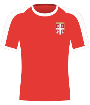 Koszulka reprezentacji Serbii U21 z 2019 roku.