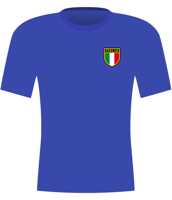 Koszulka Włoch z 1980 roku .