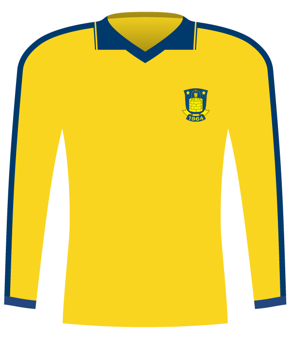 Koszulka Brøndby Kopenhaga w meczach z Widzewem (1996)