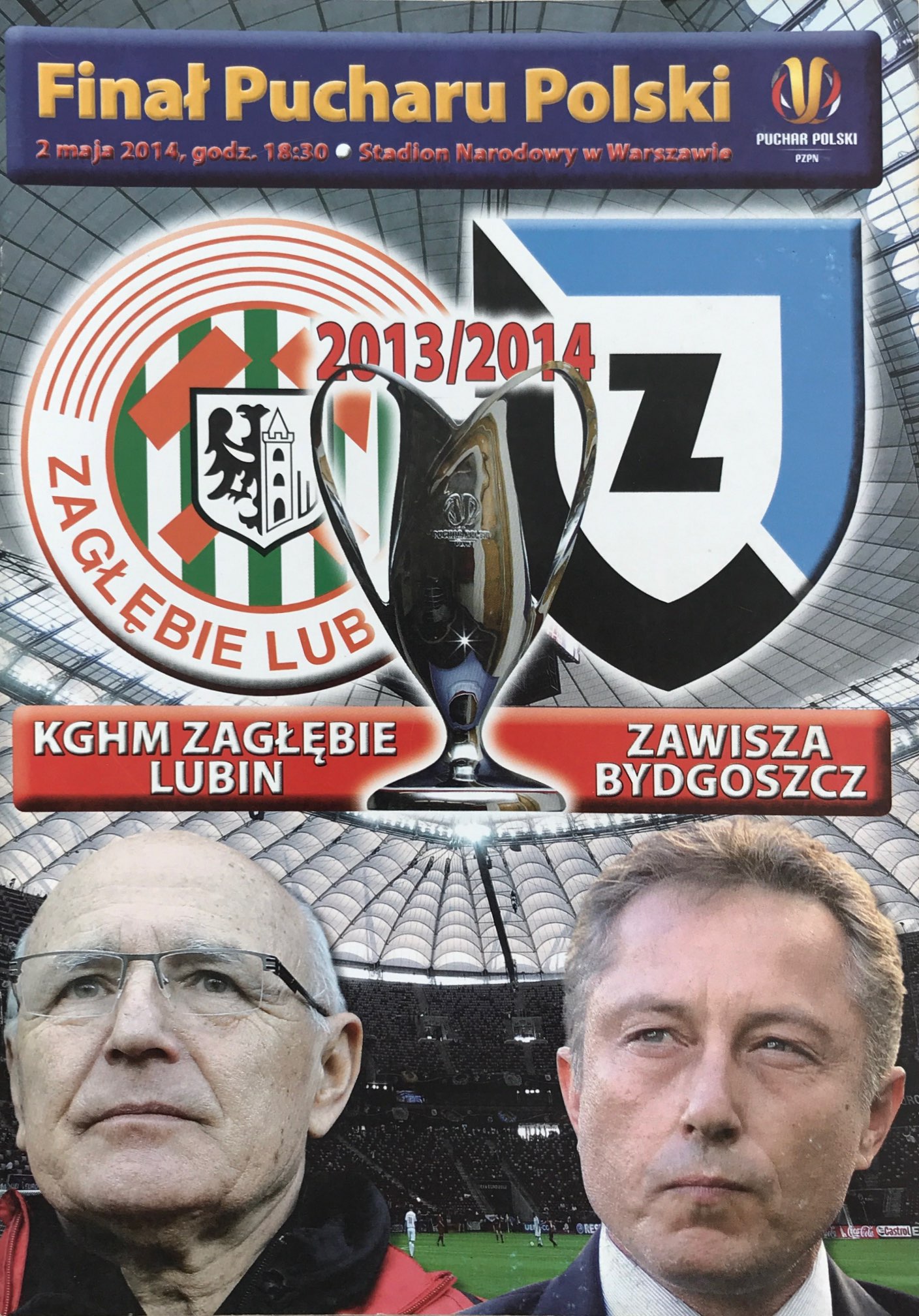 Program meczowy Zagłębie Lubin - Zawisza Bydgoszcz 0:0, k. 5-6 (02.05.2014).