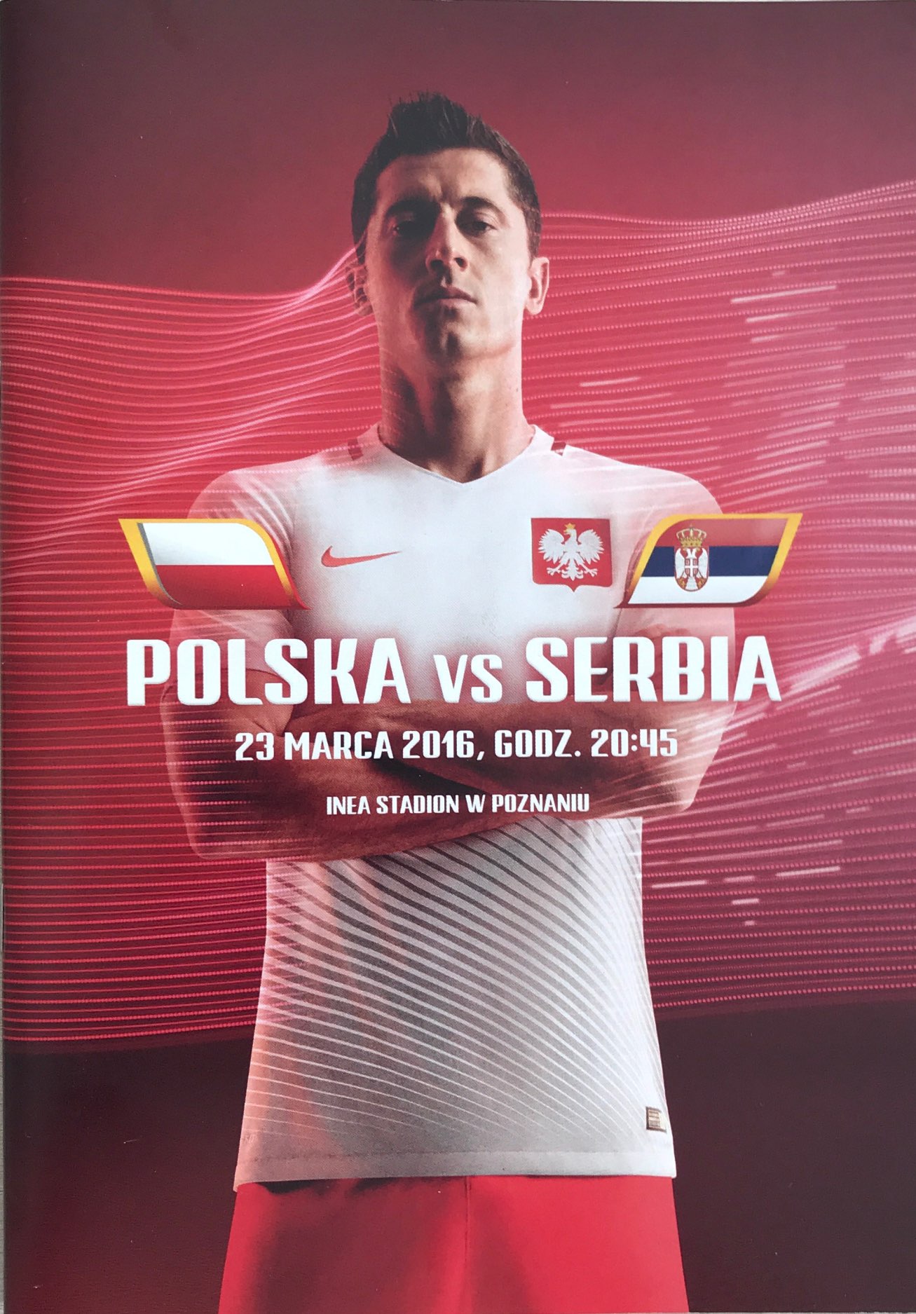 Program meczowy Polska - Serbia 1:0 (23.03.2016).