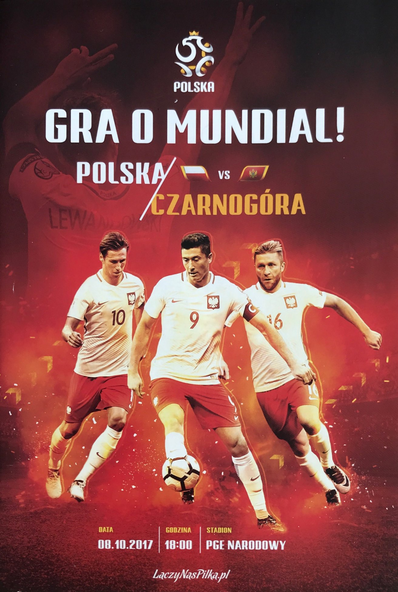 Program meczowy Polska - Czarnogóra 4:2 (08.10.2017).