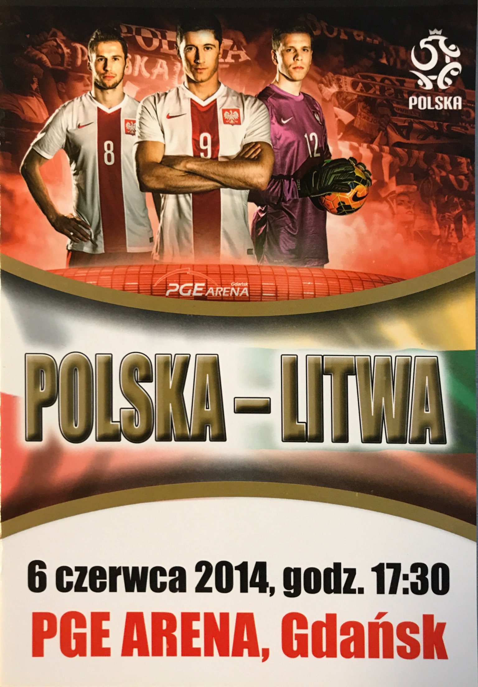 Program meczowy Polska - Litwa (06.06.2014)