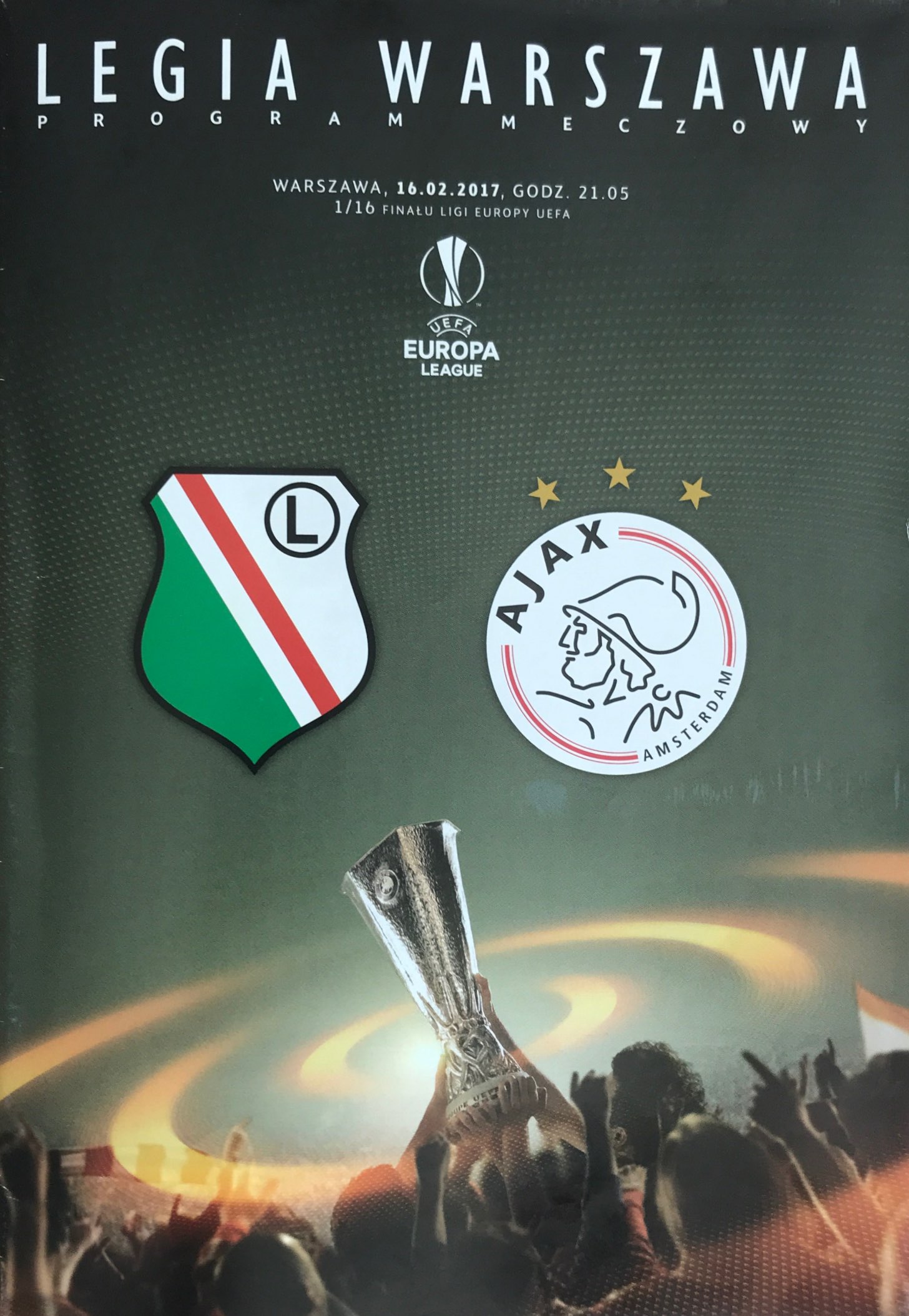 Program meczowy Legia Warszawa - Ajax Amsterdam 0:0 (16.02.2017).