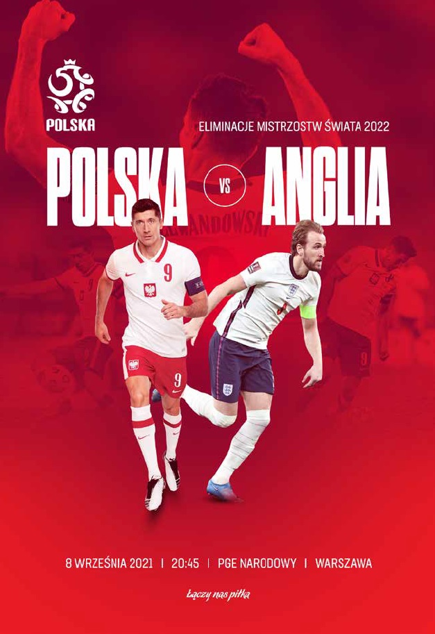 Program meczowy Polska - Anglia 1:1 (08.09.2021).