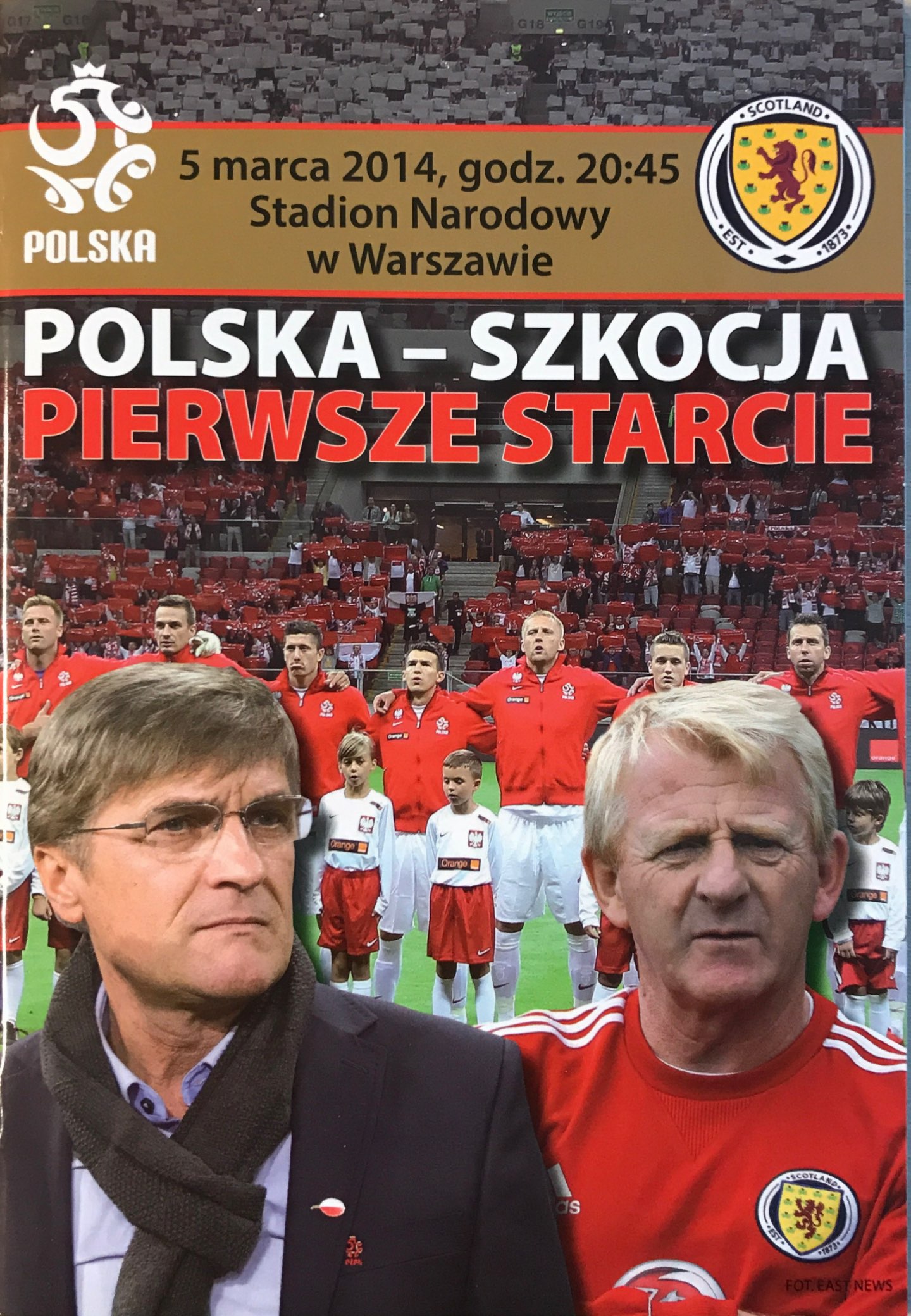 Program meczowy Polska - Szkocja 0:1 (05.03.2014).