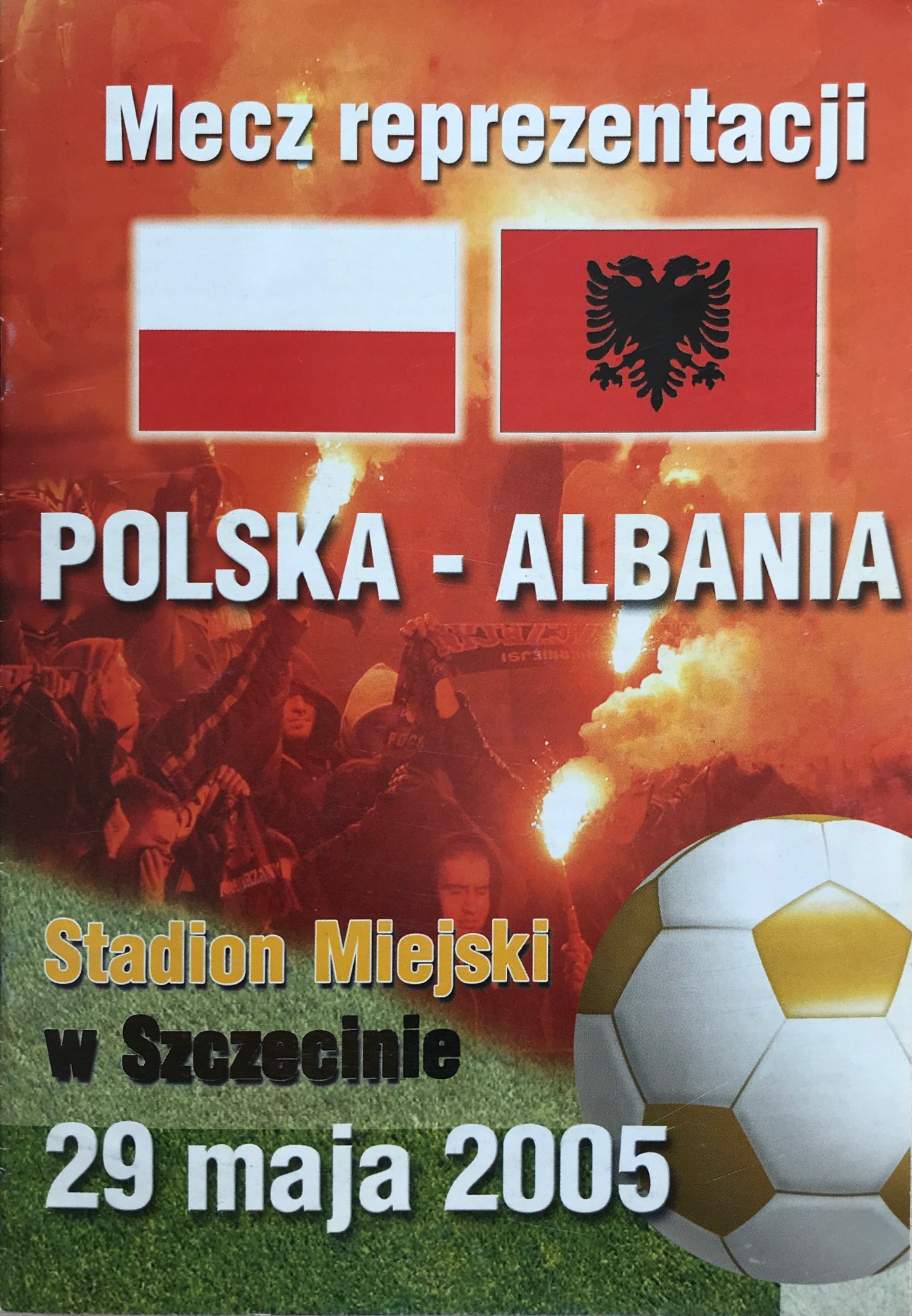 Program meczowy Polska - Albania 1:0 (29.05.2005).