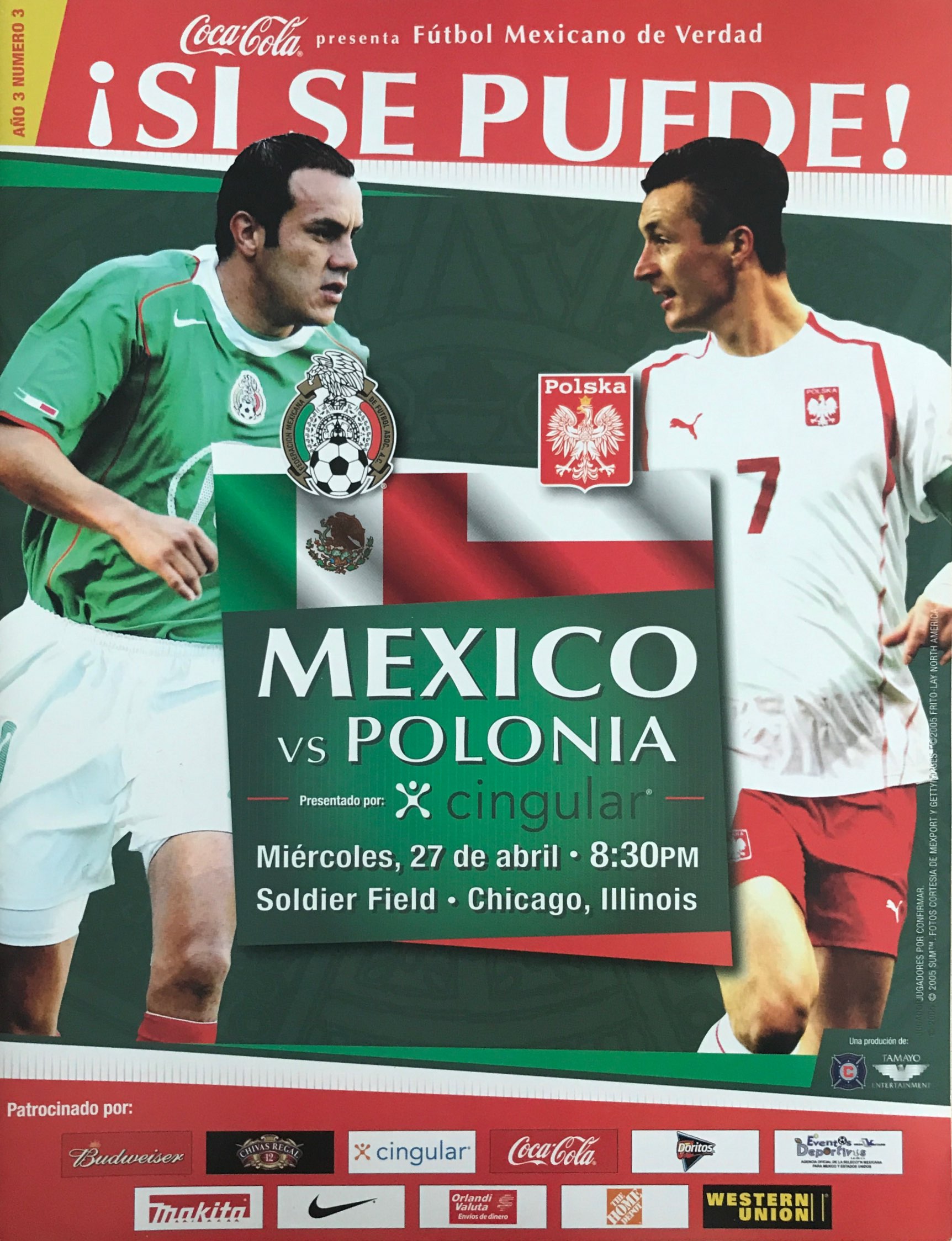 Program meczowy Meksyk - Polska 1:1 (27.04.2005)