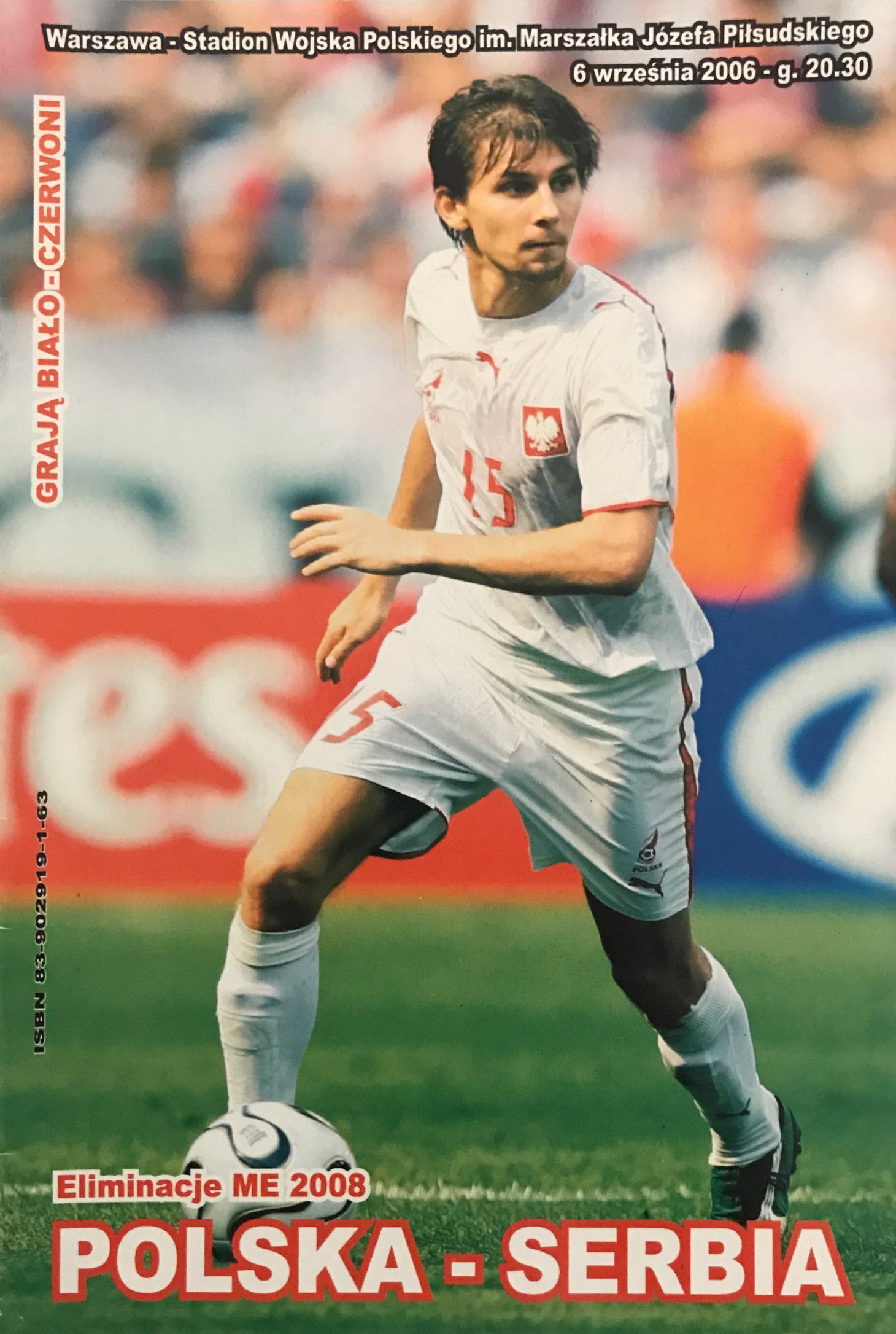 Program meczowy Polska - Serbia 1:1 (06.09.2006).