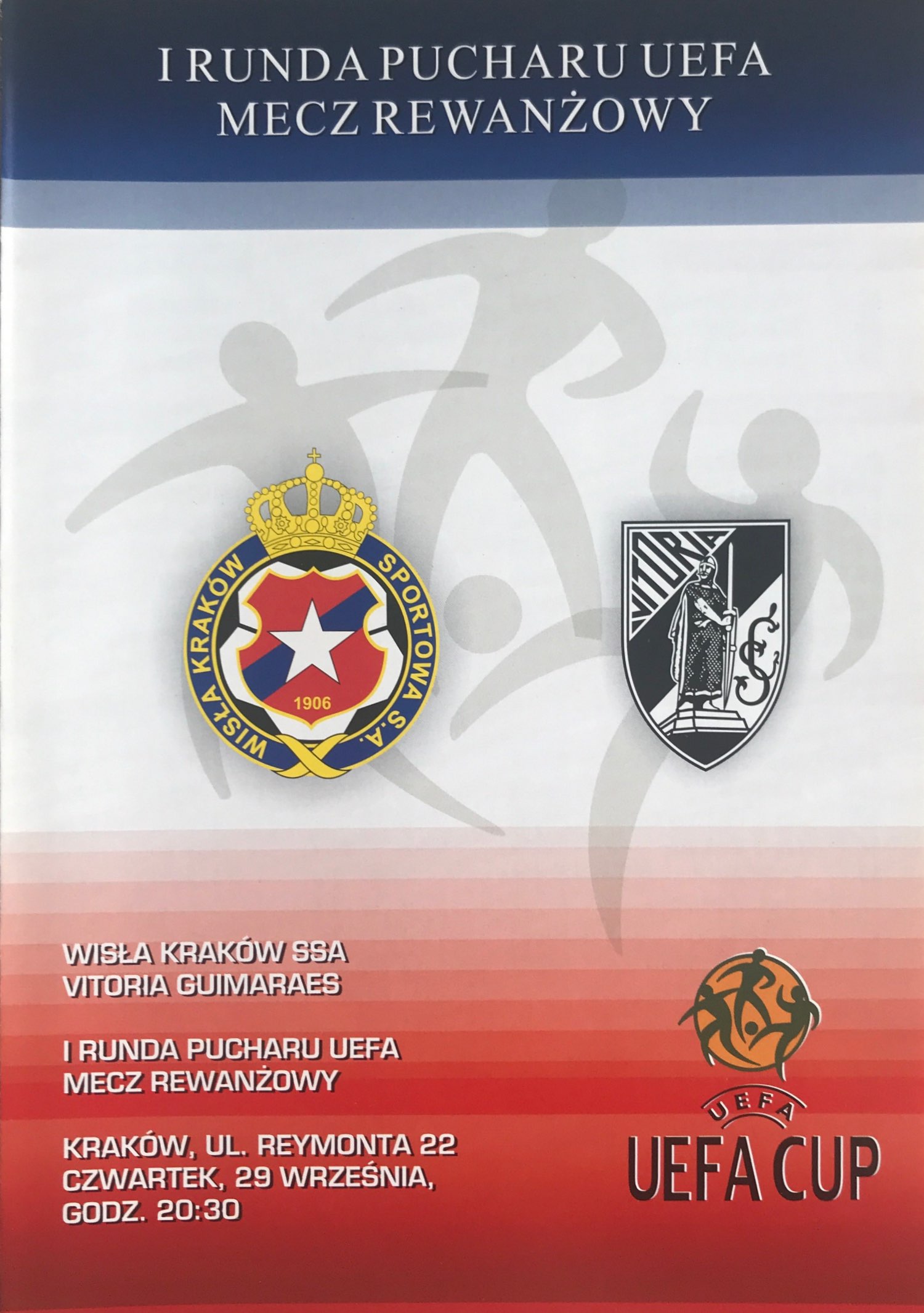 Program meczowy Wisła Kraków - Vitória Guimarães 0:1 (29.09.2005).