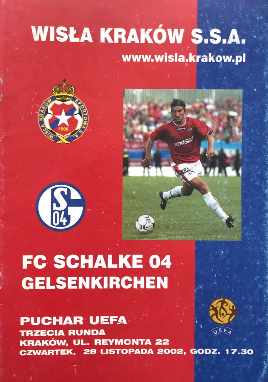 Program meczowy Wisła Kraków - FC Schalke 1:1 (28.11.2002).