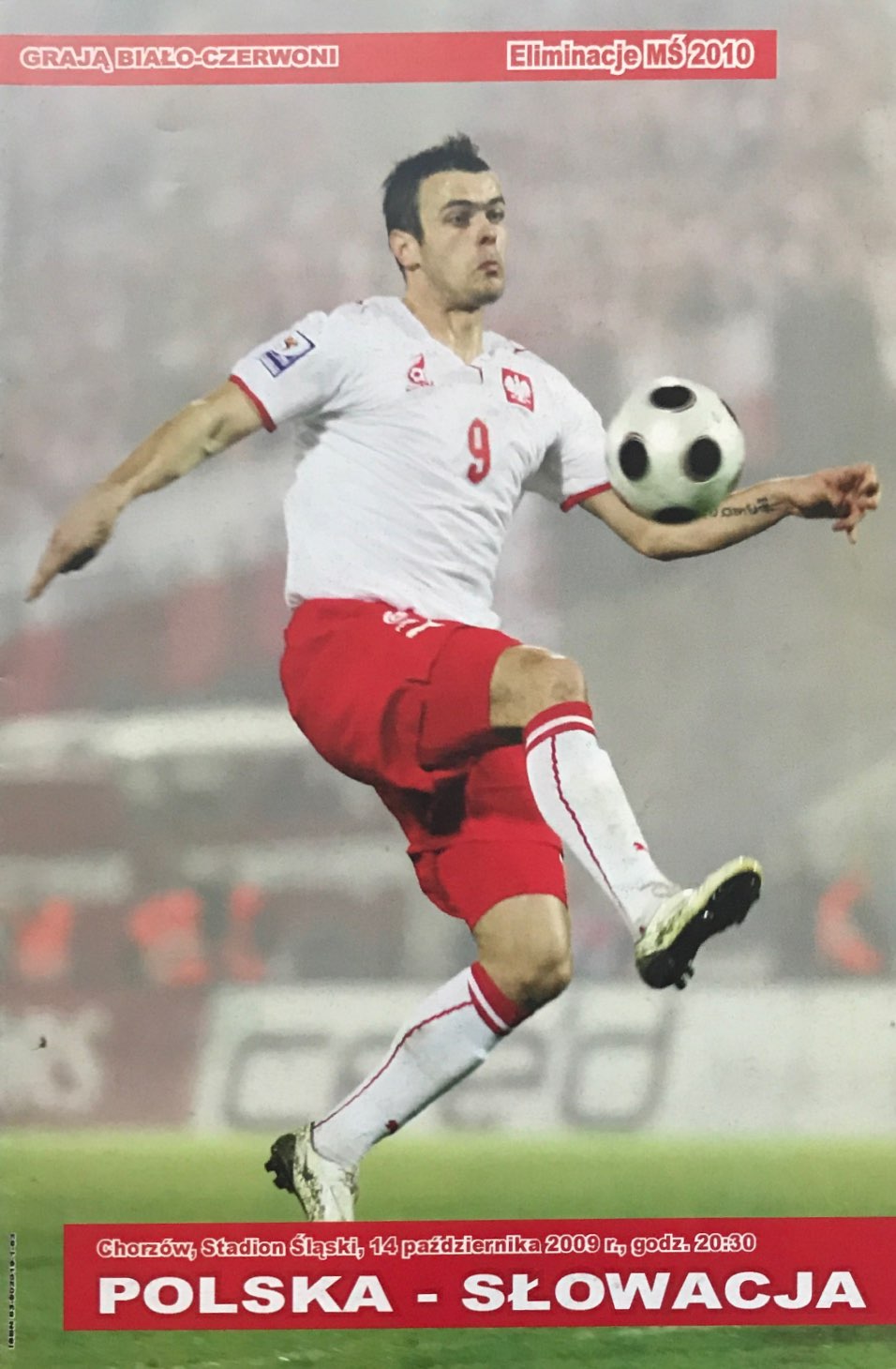 Program meczowy Polska - Słowacja 0:1 (14.10.2009).