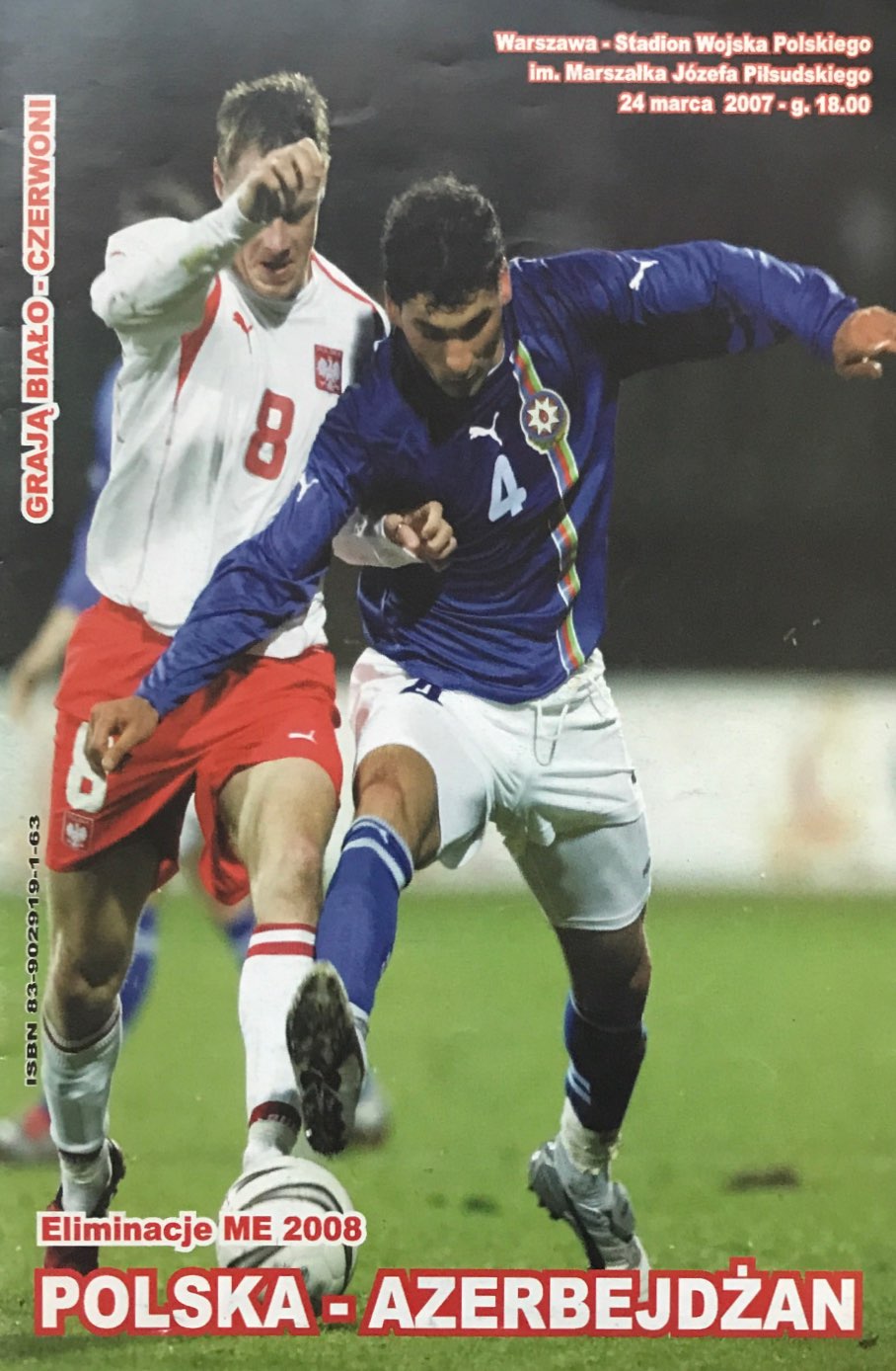 Program meczowy Polska - Azerbejdżan 5:0 (24.03.2007) .