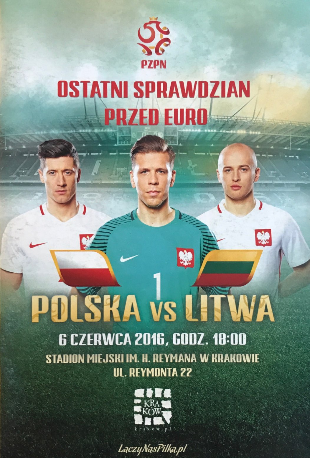 Program meczowy Polska - Litwa 0:0 (06.06.2016).