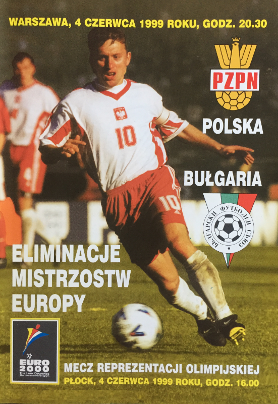 Program meczowy Polska - Bułgaria 2:0 (04.06.1999).