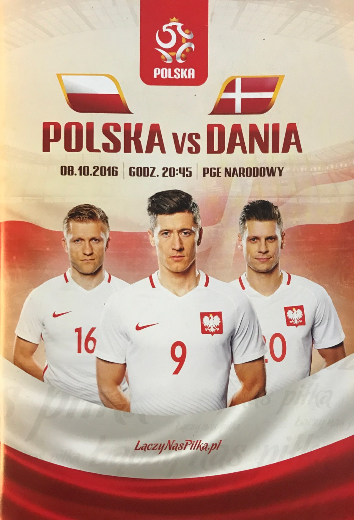 Program meczowy Polska - Dania 3:2 (08.10.2016).