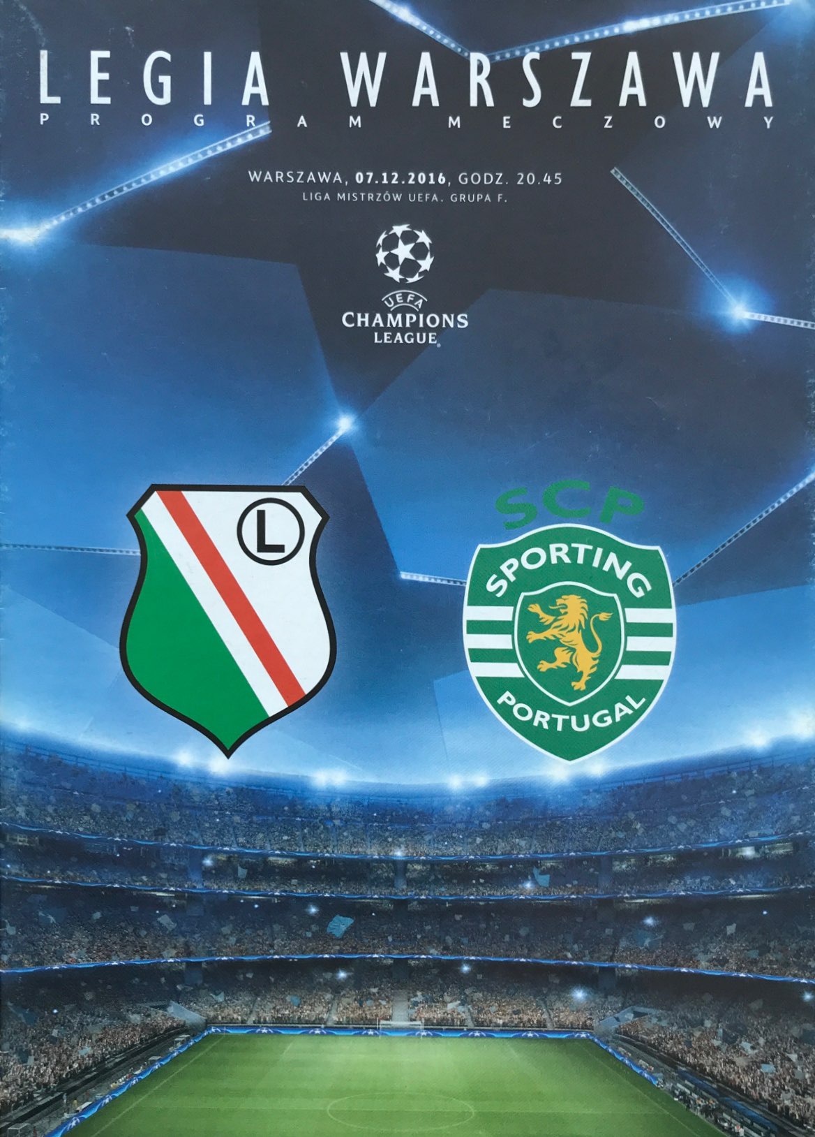 Program meczowy Legia Warszawa - Sporting Lizbona 1:0 (07.12.2016).