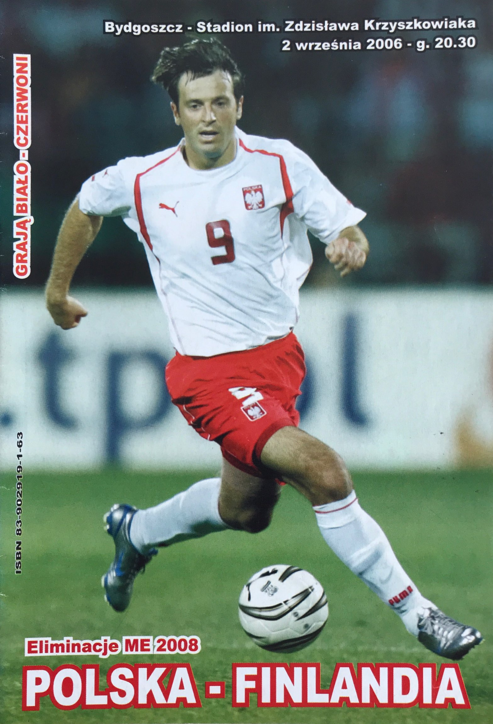 Program meczowy Polska - Finlandia 1:3 (02.09.2006).