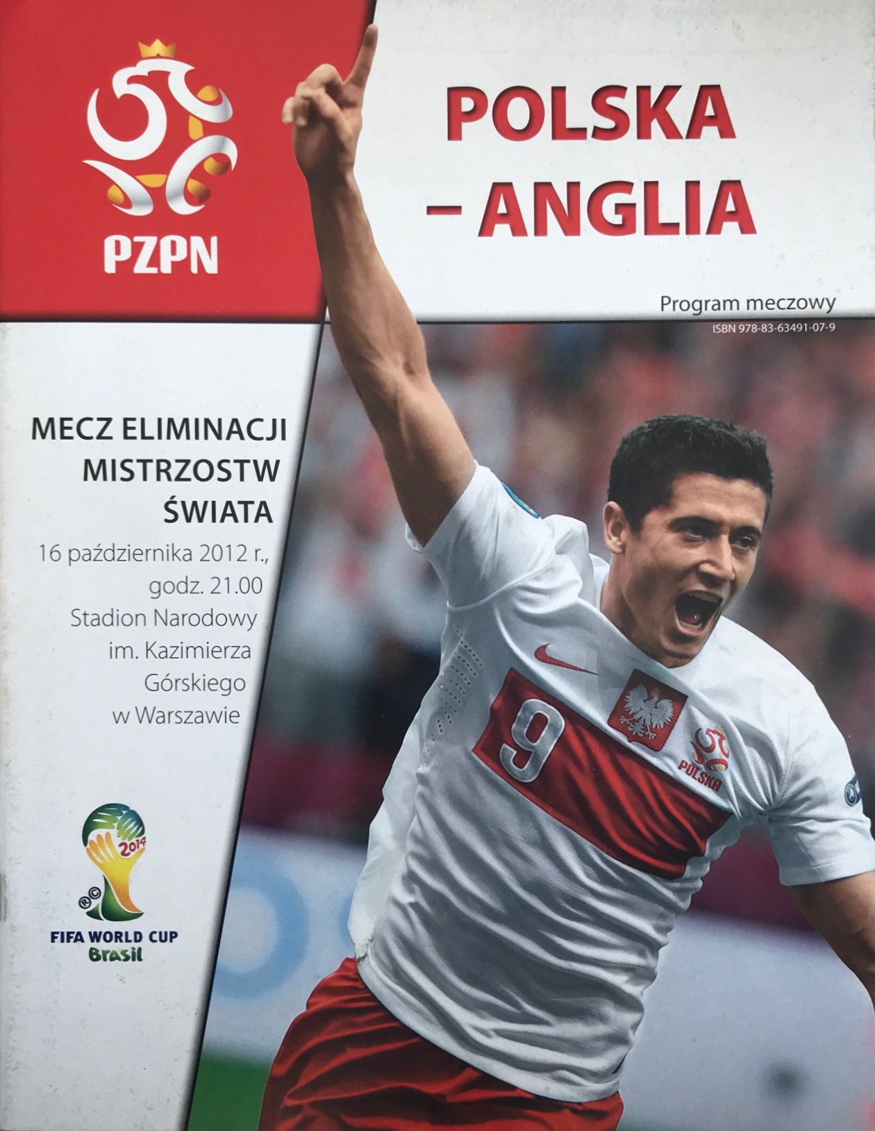 Program meczowy Polska - Anglia 1:1 (16.10.2012)