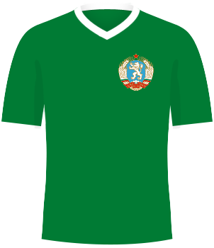 Koszulka Bułgaria 1972 (mecz w Starej Zagorze).
