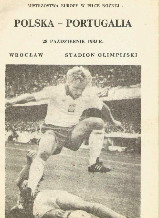 Program meczowy Polska - Portugalia 0:1 (28.10.1983).