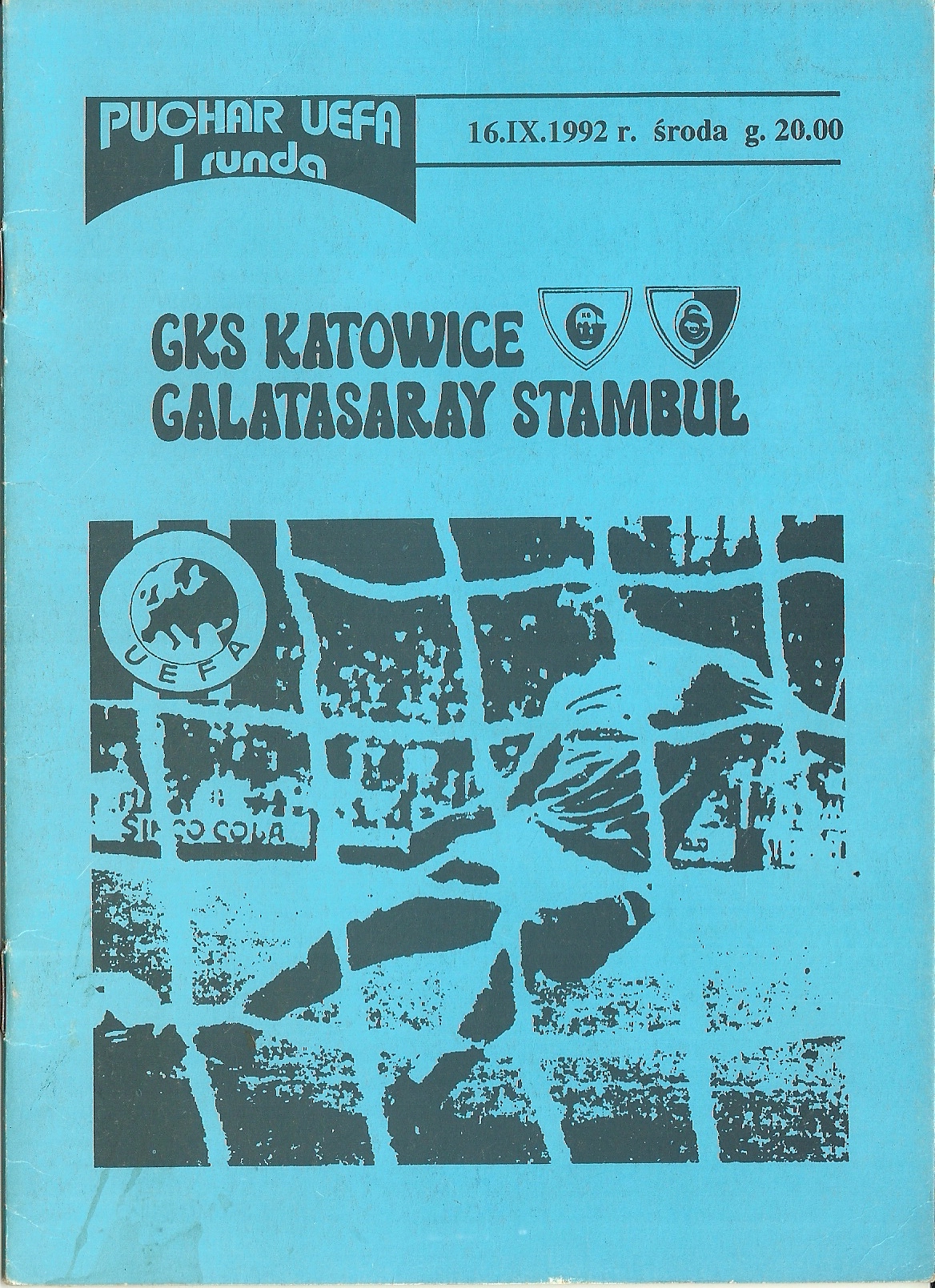 Program meczowy GKS Katowice - Galatasaray Stambuł 0:0 (16.09.1992)