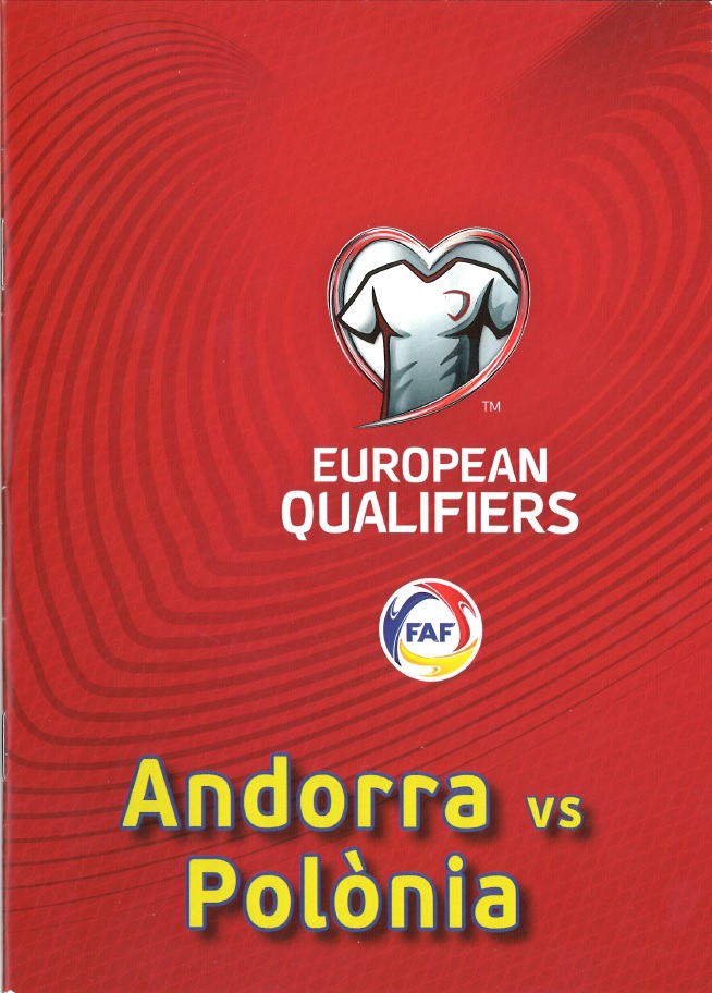 Program meczowy Andora - Polska 1:4 (12.11.2021).