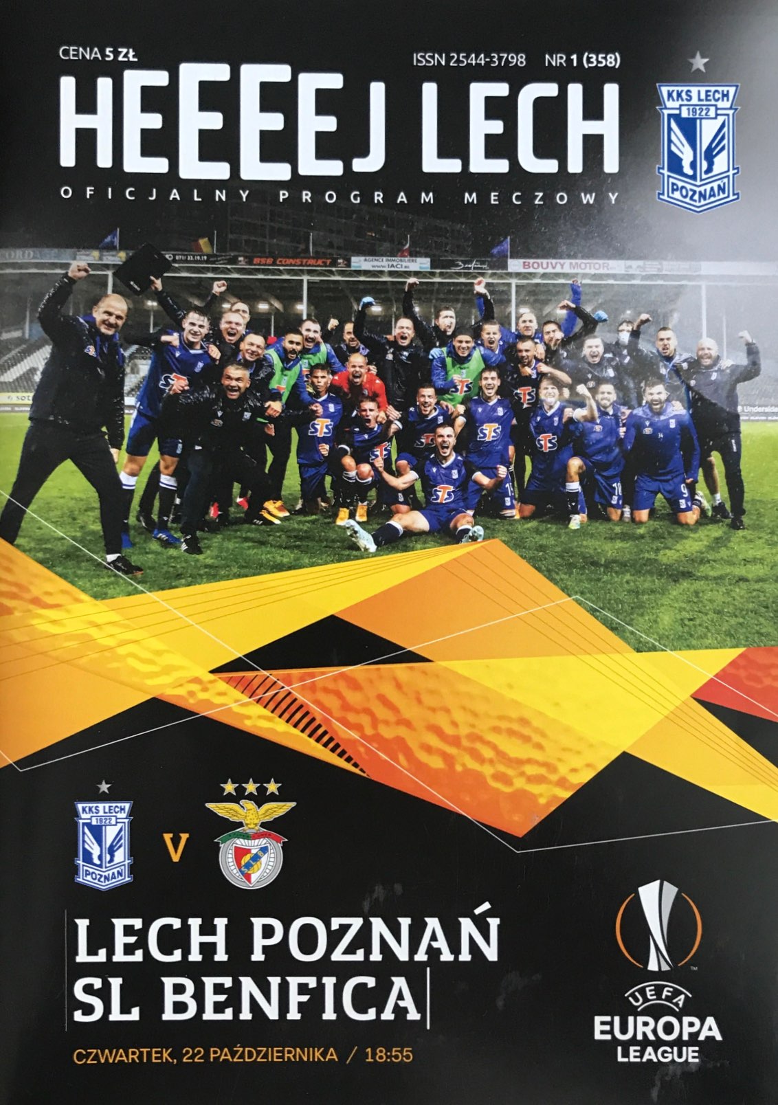 Program meczowy Lech Poznań - Benfica Lizbona 2:4 (22.10.2020)