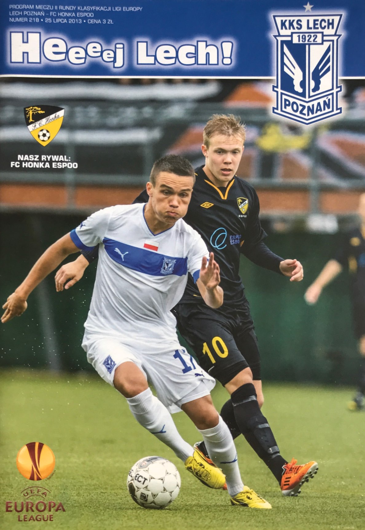 Program meczowy Lech Poznań - Honka Espoo 2:1 (25.07.2013)