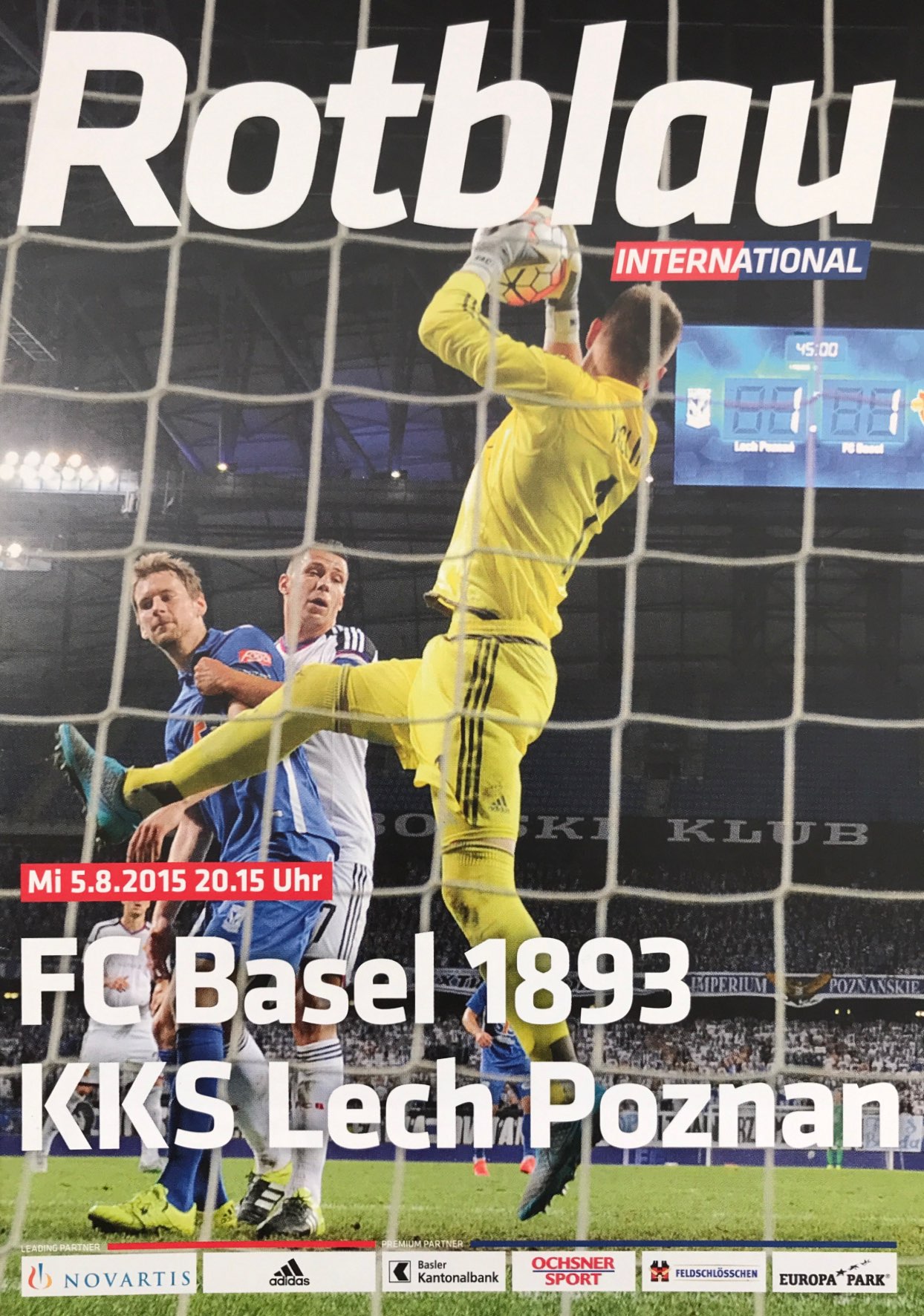 Program meczowy FC Basel - Lech Poznań 1:0 (05.08.2015)