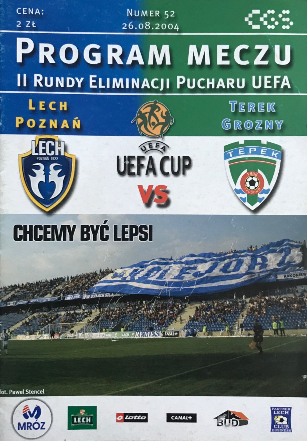 Program meczowy Lech Poznań - Terek Grozny 0:1 (26.08.2004)