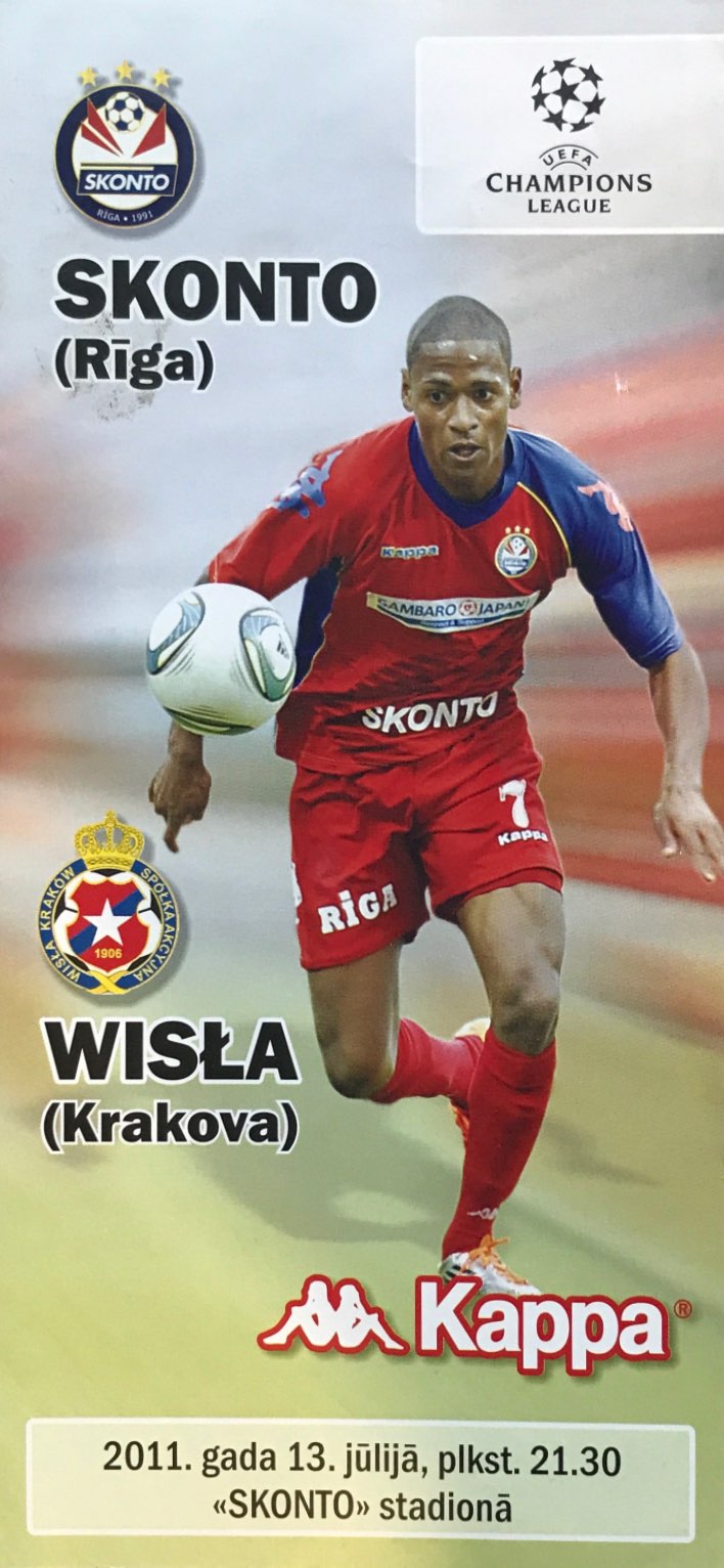 Program meczowy Skonto Ryga - Wisła Kraków 0:1 (13.07.2011).