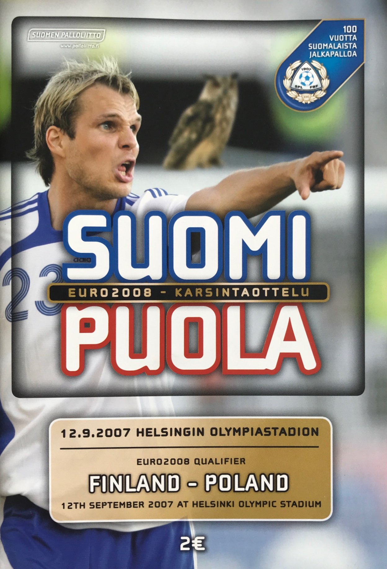 Program meczowy Finlandia - Polska 0:0 (12.09.2007)