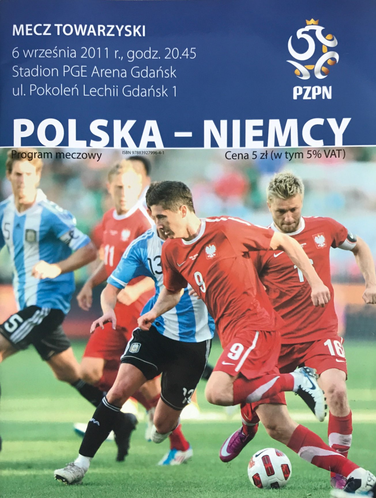 Program meczowy Polska - Niemcy 2:2 (06.09.2011)