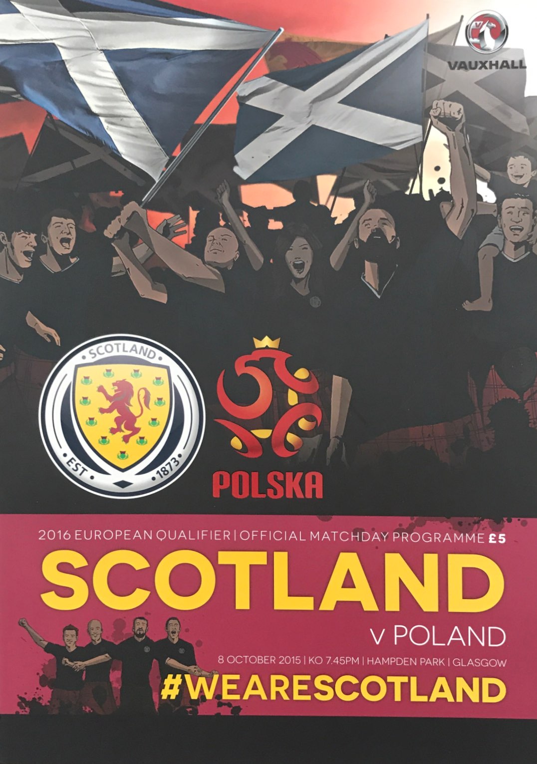 Program meczowy Szkocja - Polska 2:2 (08.10.2015)