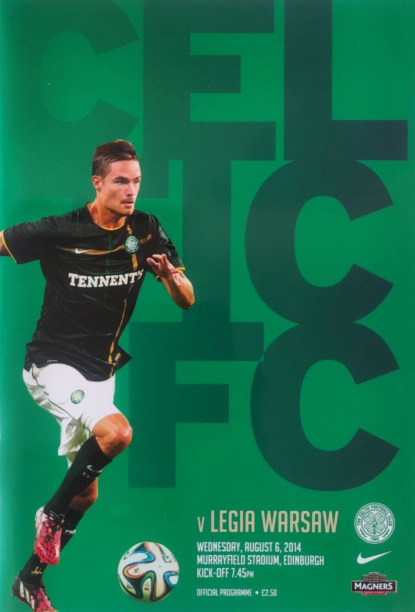 Program meczowy Celtic Glasgow - Legia Warszawa 3:0 wo (06.08.2014)