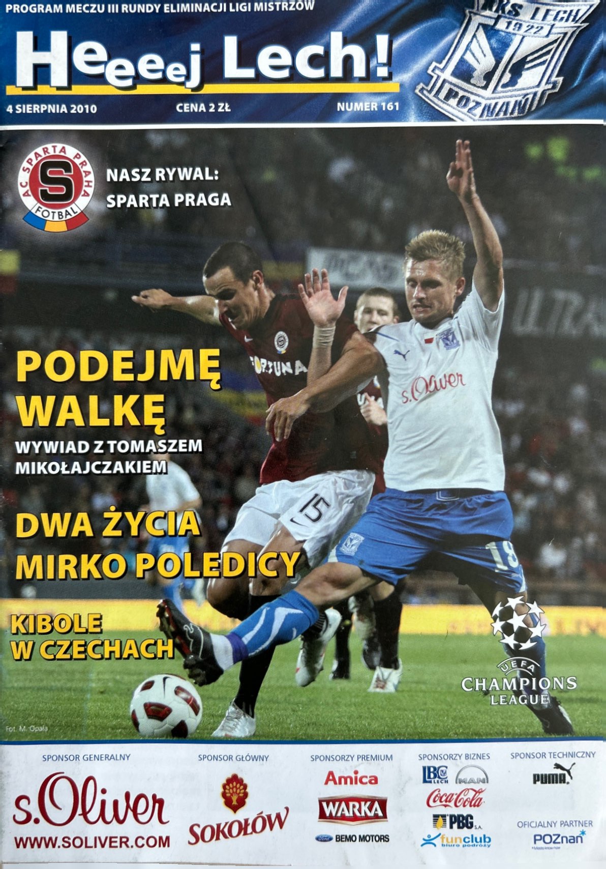 Program meczowy Lech Poznań - Sparta Praga 0:1 (04.08.2010)