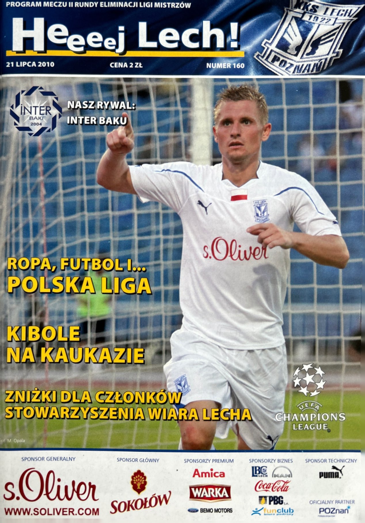 Program meczowy Lech Poznań - Inter Baku 0:1 pd. k. 9-8 (21.07.2010)