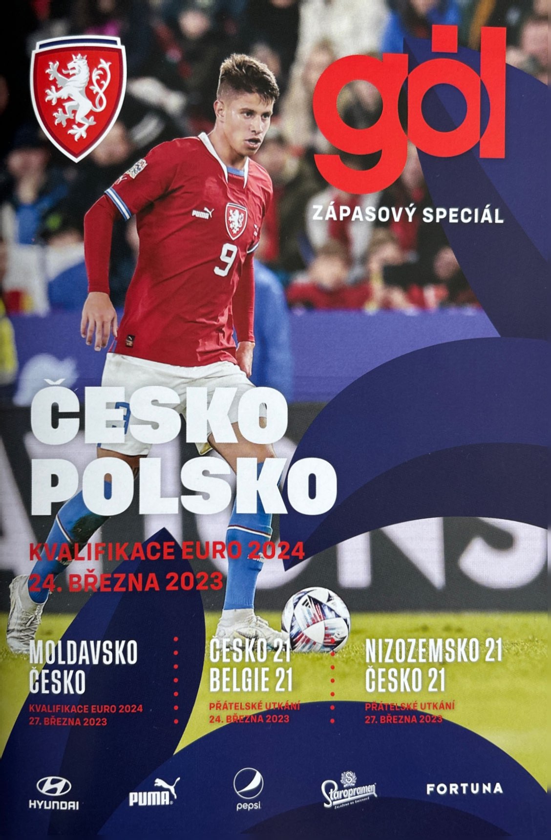 Program meczowy Czechy - Polska 3:1 (24.03.2023)