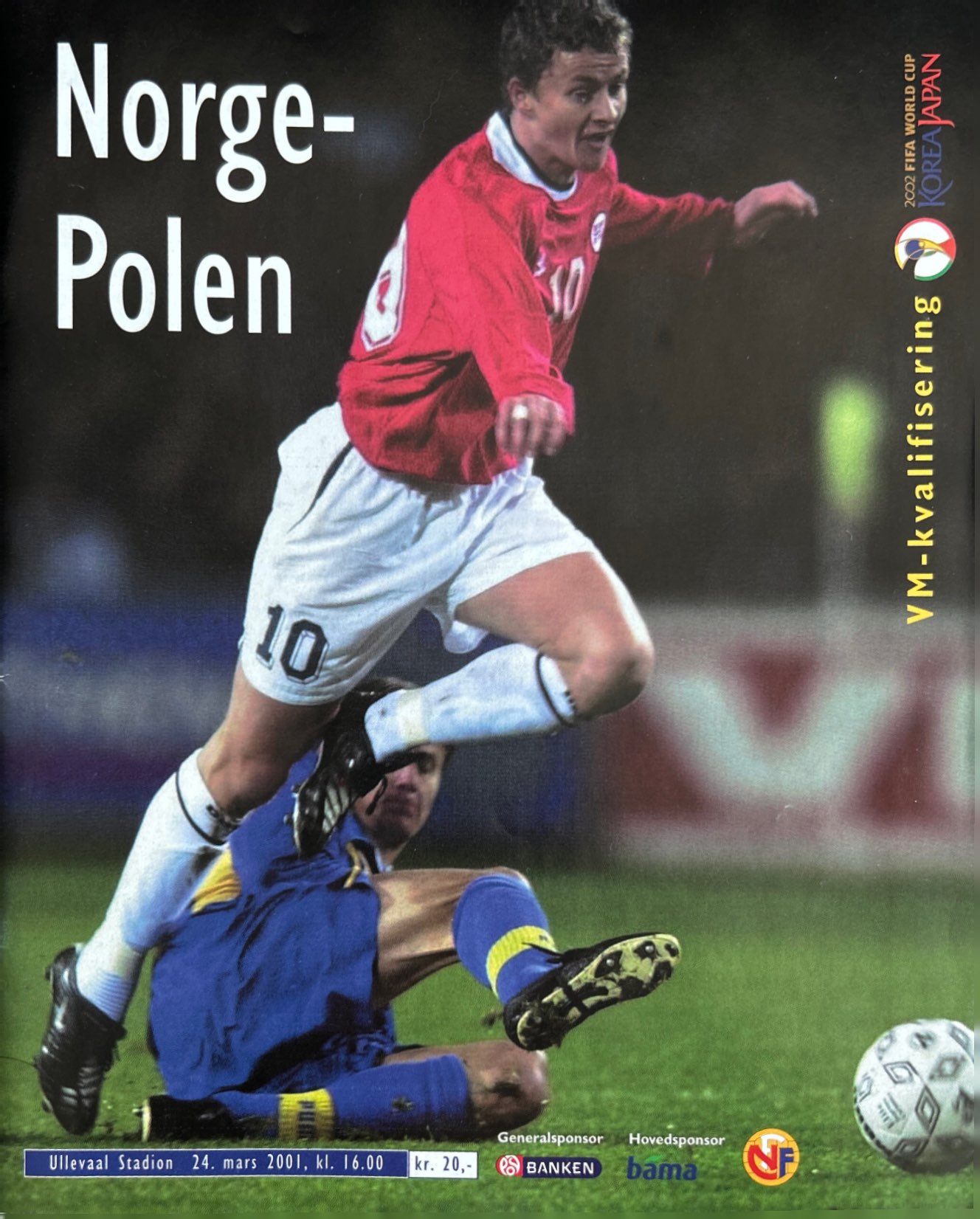 Program meczowy Norwegia - Polska 2:3 (24.03.2001)