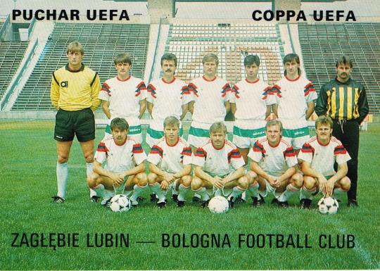 Program meczowy Zagłębie Lubin - Bologna FC 0:1 (19.09.1990)