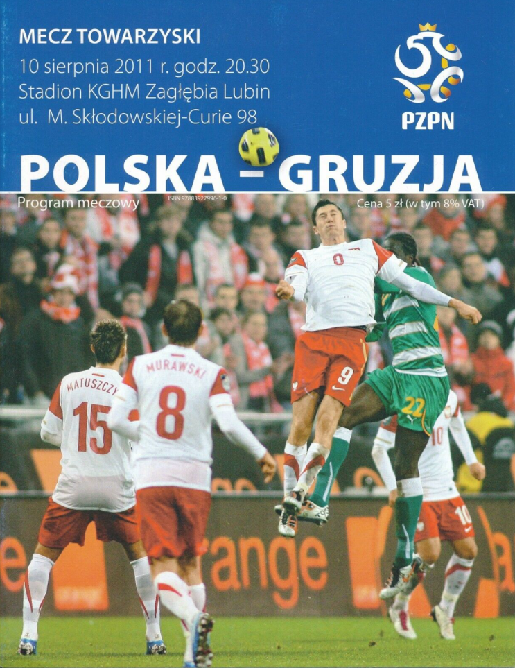 Program meczowy Polska - Gruzja 1:0 (10.08.2011)