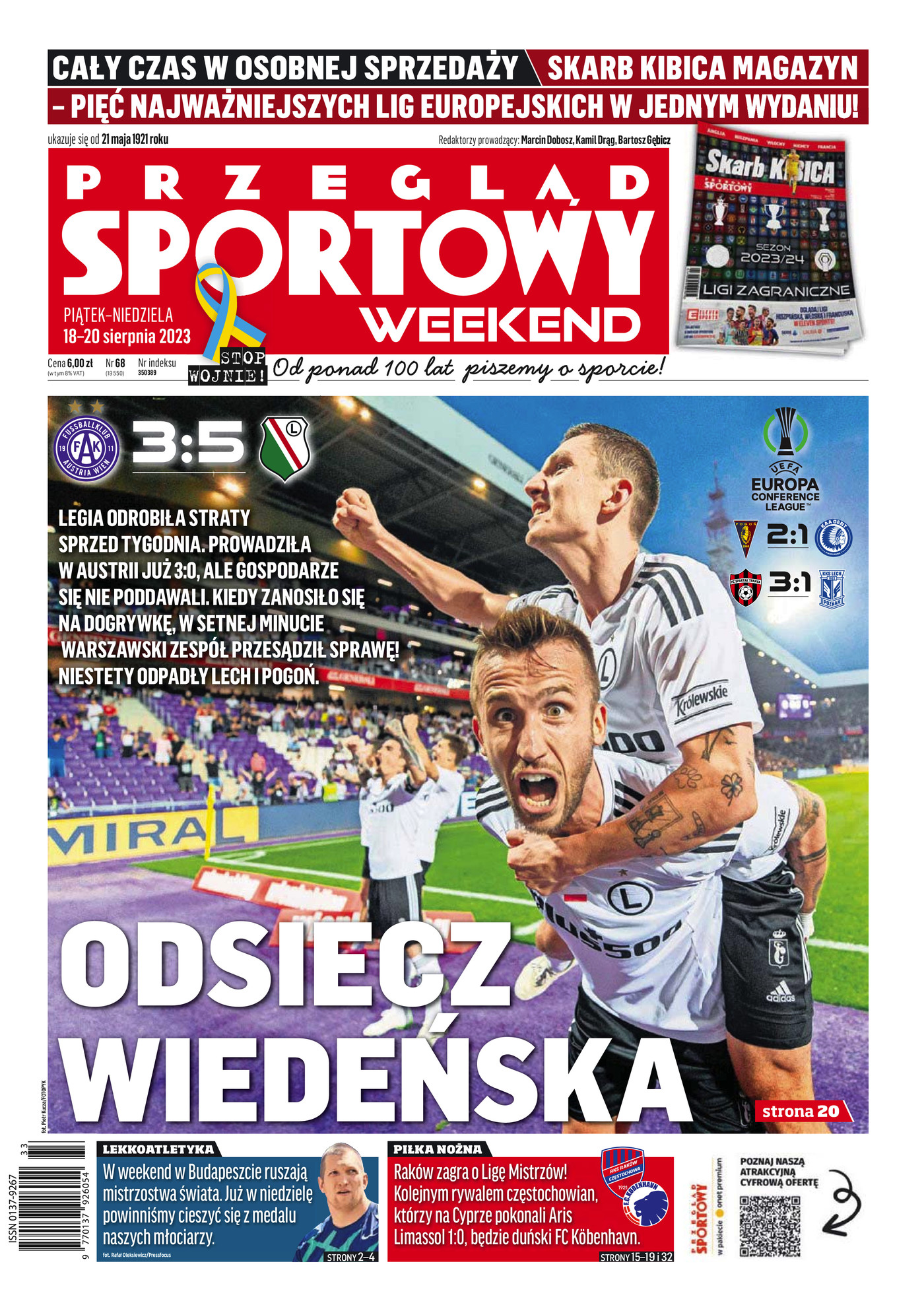 Przegląd Sportowy po meczu Aris Limassol - Raków Częstochowa 0:1 (15.08.2023)