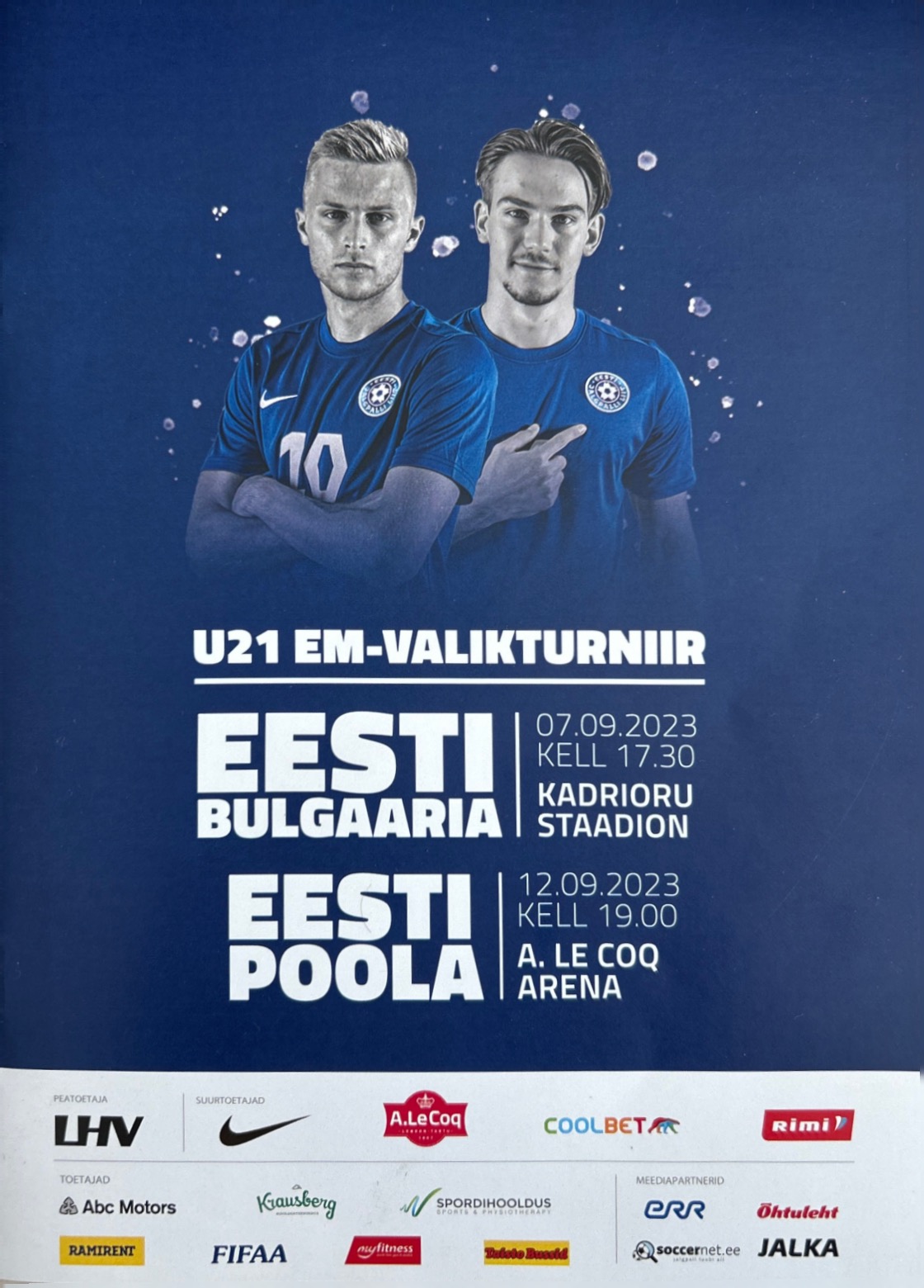Program meczowy Estonia - Polska 0:1 U21 (12.09.2023)